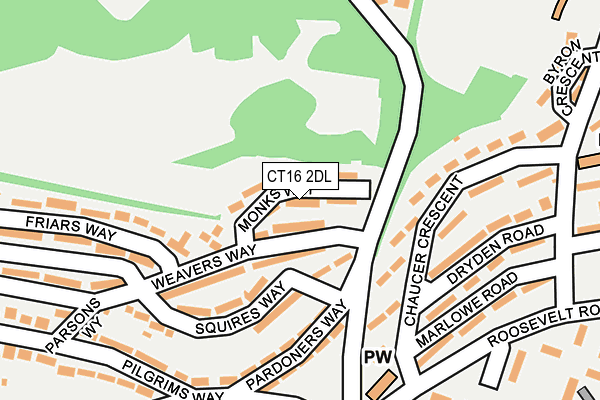 CT16 2DL map - OS OpenMap – Local (Ordnance Survey)