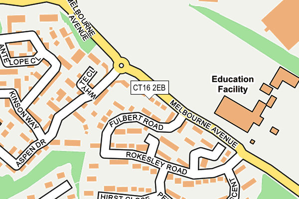 CT16 2EB map - OS OpenMap – Local (Ordnance Survey)