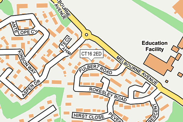 CT16 2ED map - OS OpenMap – Local (Ordnance Survey)