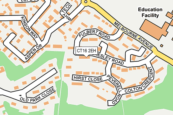 CT16 2EH map - OS OpenMap – Local (Ordnance Survey)