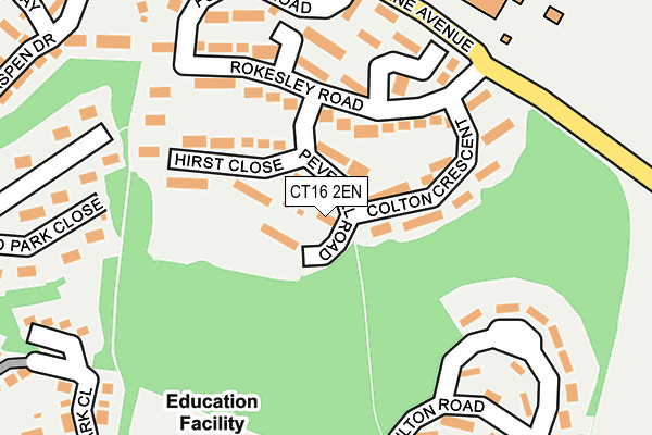 CT16 2EN map - OS OpenMap – Local (Ordnance Survey)