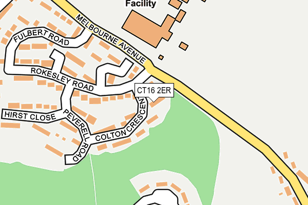CT16 2ER map - OS OpenMap – Local (Ordnance Survey)