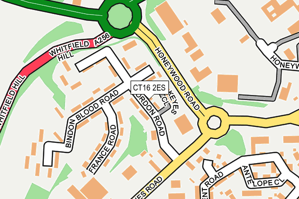CT16 2ES map - OS OpenMap – Local (Ordnance Survey)