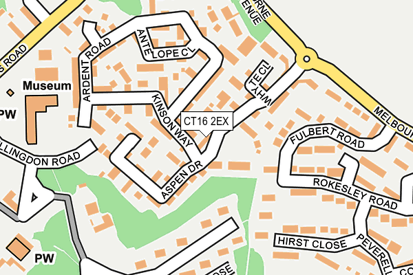 CT16 2EX map - OS OpenMap – Local (Ordnance Survey)