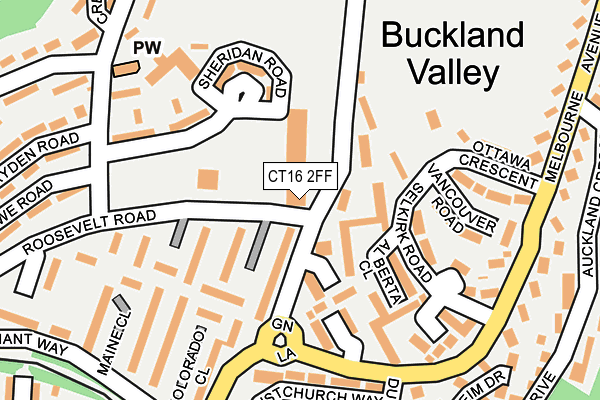 CT16 2FF map - OS OpenMap – Local (Ordnance Survey)