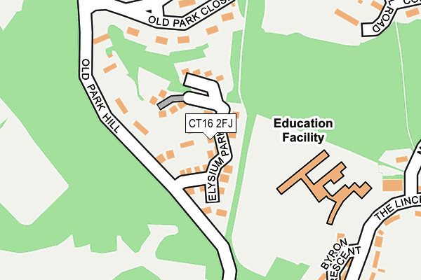 CT16 2FJ map - OS OpenMap – Local (Ordnance Survey)