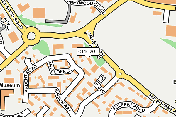 CT16 2GL map - OS OpenMap – Local (Ordnance Survey)