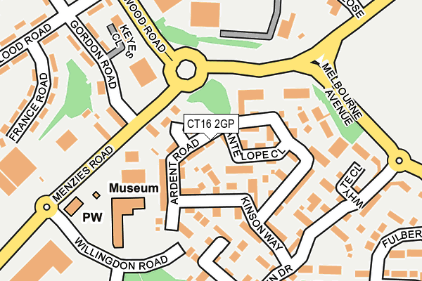 CT16 2GP map - OS OpenMap – Local (Ordnance Survey)