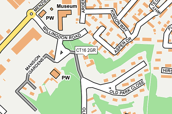 CT16 2GR map - OS OpenMap – Local (Ordnance Survey)