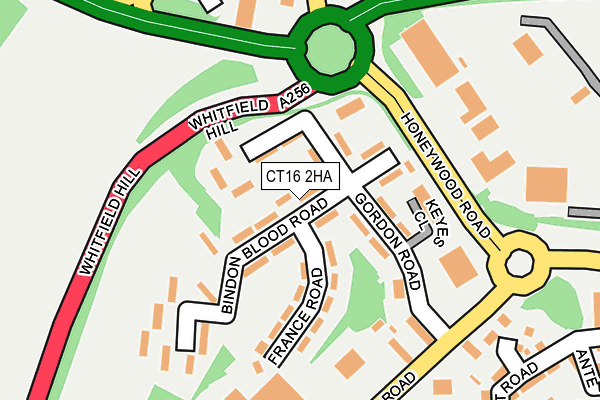CT16 2HA map - OS OpenMap – Local (Ordnance Survey)