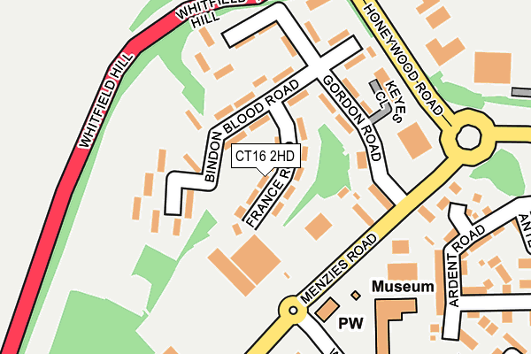 CT16 2HD map - OS OpenMap – Local (Ordnance Survey)