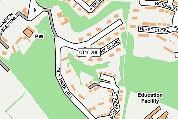 CT16 2HL map - OS OpenMap – Local (Ordnance Survey)