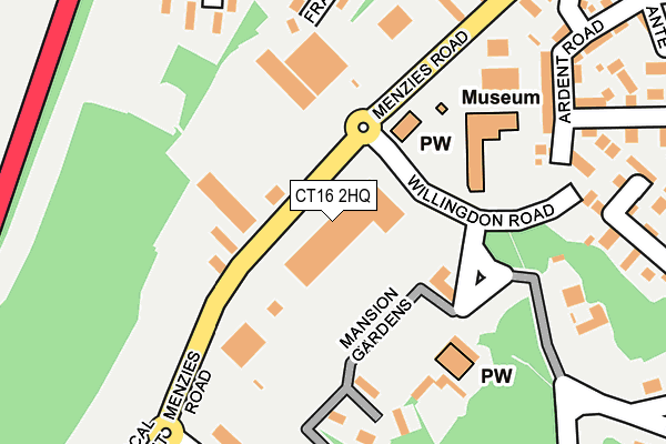 CT16 2HQ map - OS OpenMap – Local (Ordnance Survey)