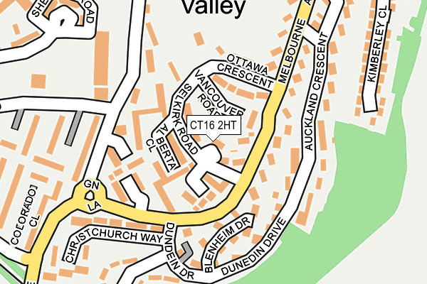 CT16 2HT map - OS OpenMap – Local (Ordnance Survey)