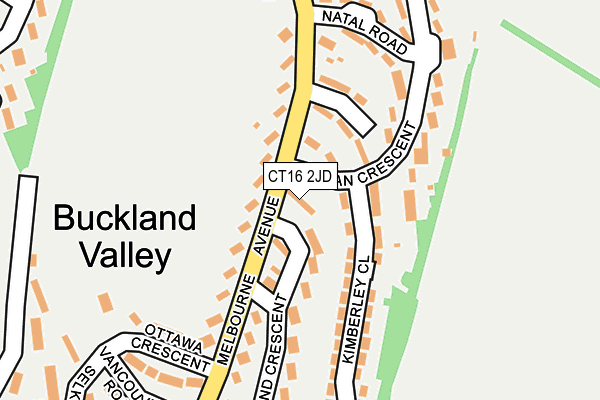 CT16 2JD map - OS OpenMap – Local (Ordnance Survey)