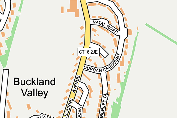 CT16 2JE map - OS OpenMap – Local (Ordnance Survey)