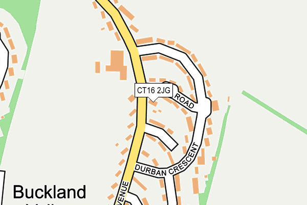CT16 2JG map - OS OpenMap – Local (Ordnance Survey)