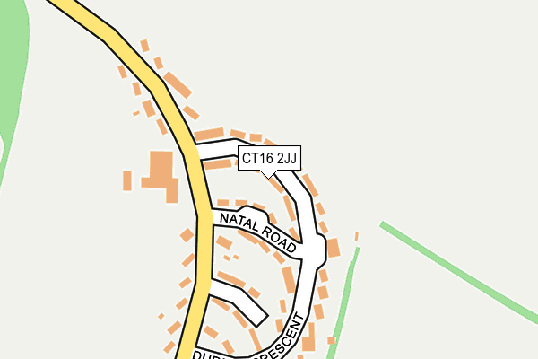 CT16 2JJ map - OS OpenMap – Local (Ordnance Survey)