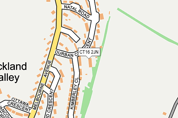 CT16 2JN map - OS OpenMap – Local (Ordnance Survey)