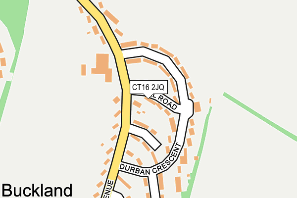 CT16 2JQ map - OS OpenMap – Local (Ordnance Survey)