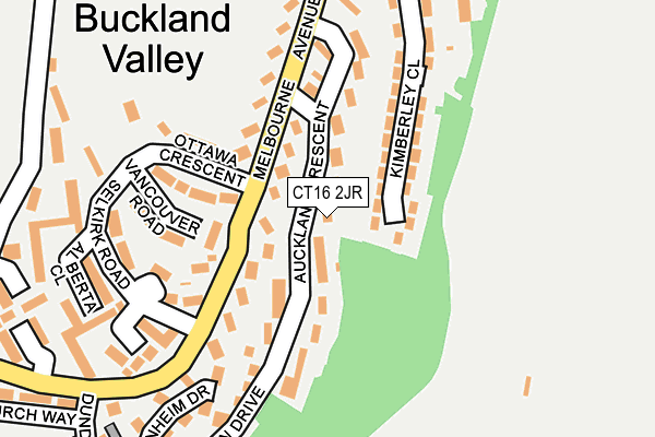 CT16 2JR map - OS OpenMap – Local (Ordnance Survey)