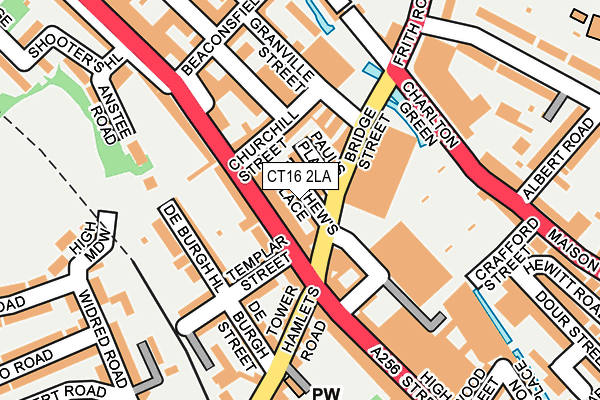 CT16 2LA map - OS OpenMap – Local (Ordnance Survey)