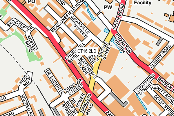 CT16 2LD map - OS OpenMap – Local (Ordnance Survey)