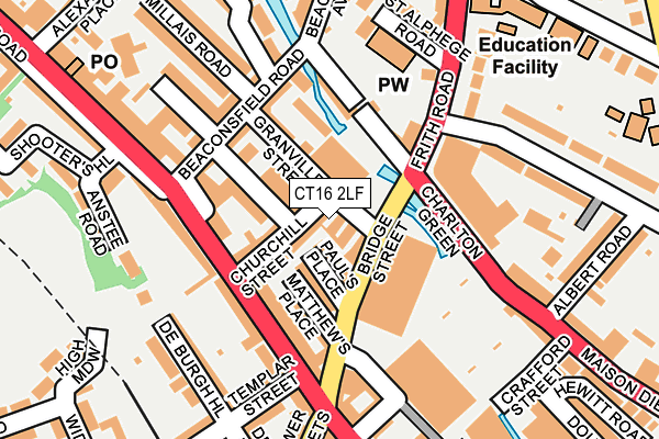 CT16 2LF map - OS OpenMap – Local (Ordnance Survey)