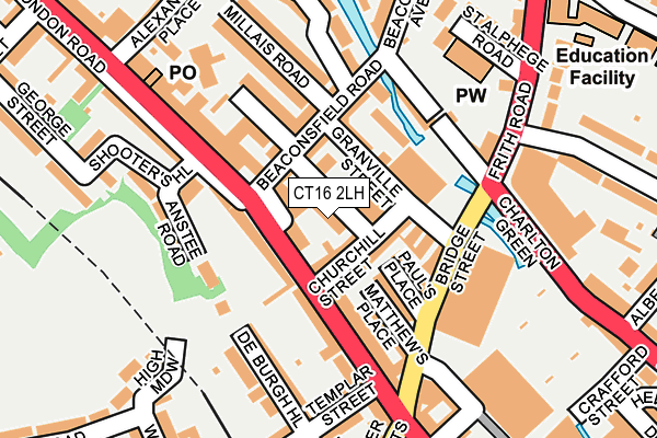 CT16 2LH map - OS OpenMap – Local (Ordnance Survey)