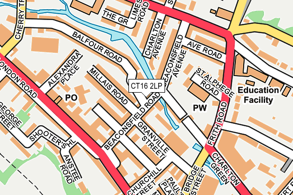 CT16 2LP map - OS OpenMap – Local (Ordnance Survey)
