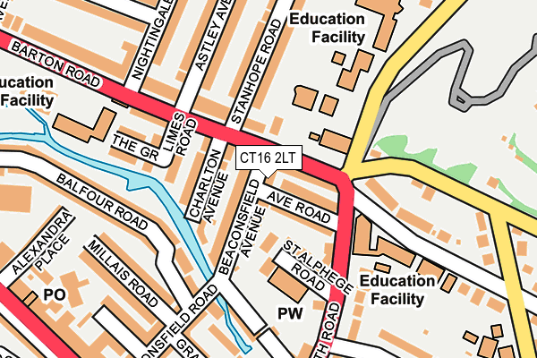 CT16 2LT map - OS OpenMap – Local (Ordnance Survey)