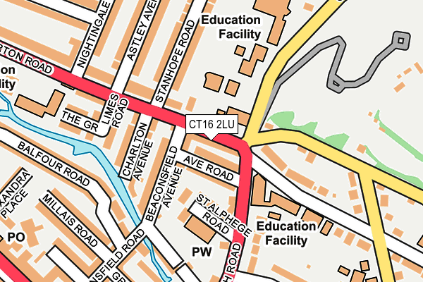 CT16 2LU map - OS OpenMap – Local (Ordnance Survey)