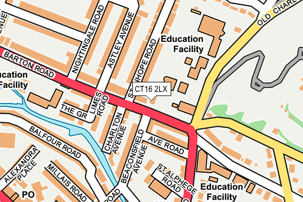 CT16 2LX map - OS OpenMap – Local (Ordnance Survey)