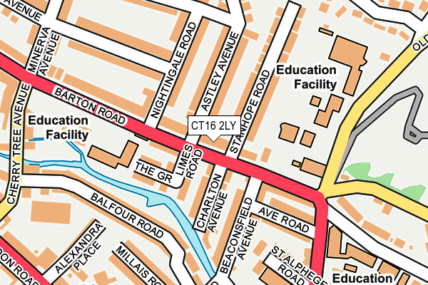 CT16 2LY map - OS OpenMap – Local (Ordnance Survey)