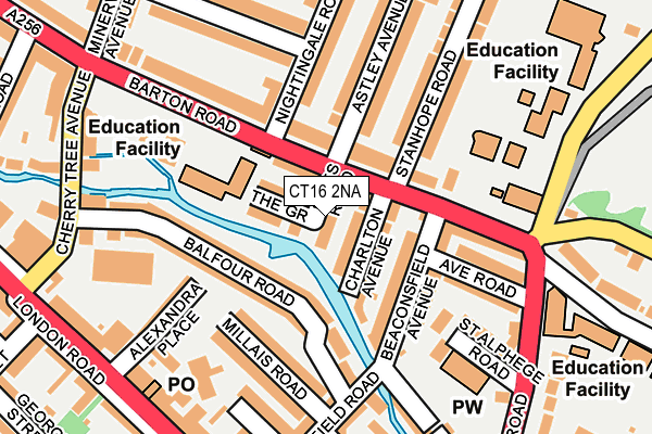 CT16 2NA map - OS OpenMap – Local (Ordnance Survey)