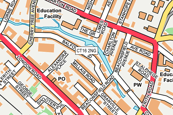 CT16 2NG map - OS OpenMap – Local (Ordnance Survey)