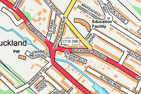 CT16 2NR map - OS OpenMap – Local (Ordnance Survey)