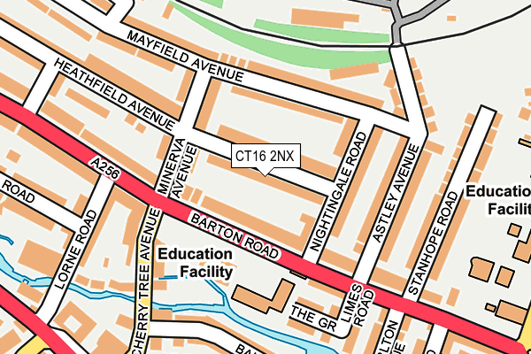 CT16 2NX map - OS OpenMap – Local (Ordnance Survey)