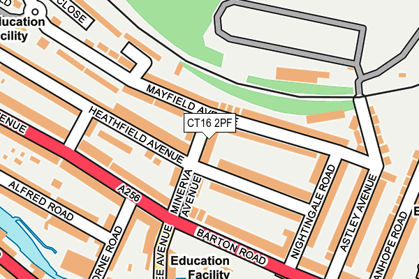 CT16 2PF map - OS OpenMap – Local (Ordnance Survey)