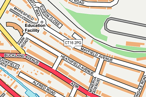 CT16 2PG map - OS OpenMap – Local (Ordnance Survey)