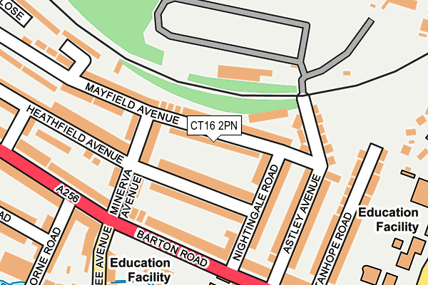 CT16 2PN map - OS OpenMap – Local (Ordnance Survey)