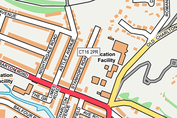 CT16 2PR map - OS OpenMap – Local (Ordnance Survey)