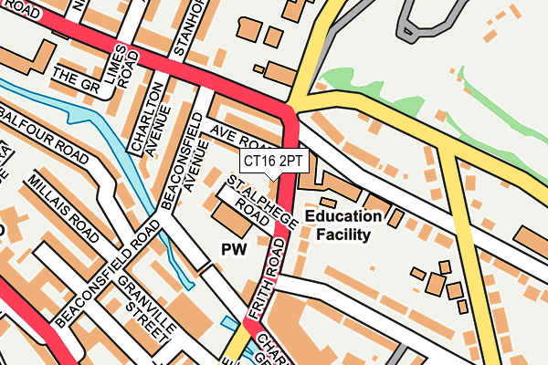 CT16 2PT map - OS OpenMap – Local (Ordnance Survey)