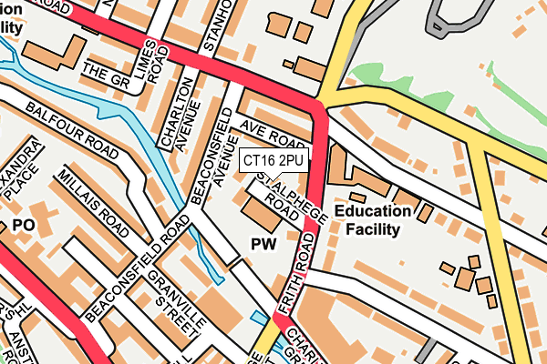 CT16 2PU map - OS OpenMap – Local (Ordnance Survey)