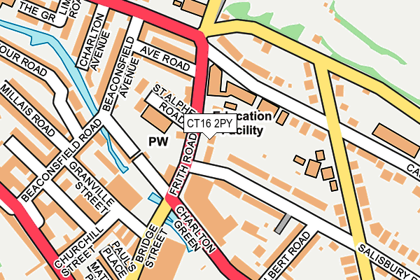 CT16 2PY map - OS OpenMap – Local (Ordnance Survey)