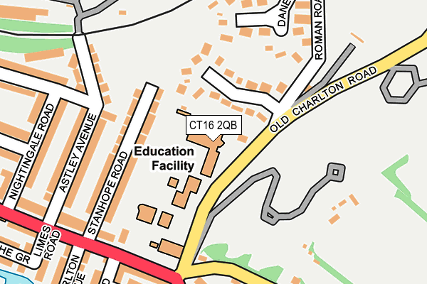 CT16 2QB map - OS OpenMap – Local (Ordnance Survey)