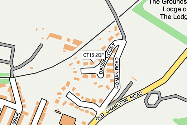 CT16 2QF map - OS OpenMap – Local (Ordnance Survey)