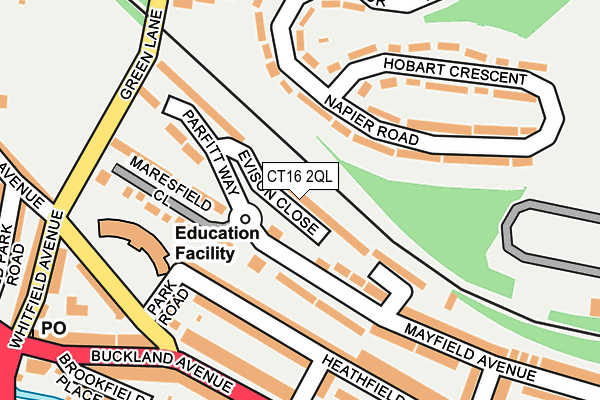 CT16 2QL map - OS OpenMap – Local (Ordnance Survey)