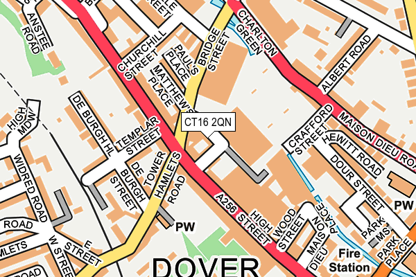 CT16 2QN map - OS OpenMap – Local (Ordnance Survey)