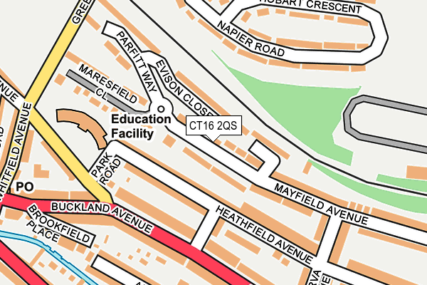 CT16 2QS map - OS OpenMap – Local (Ordnance Survey)